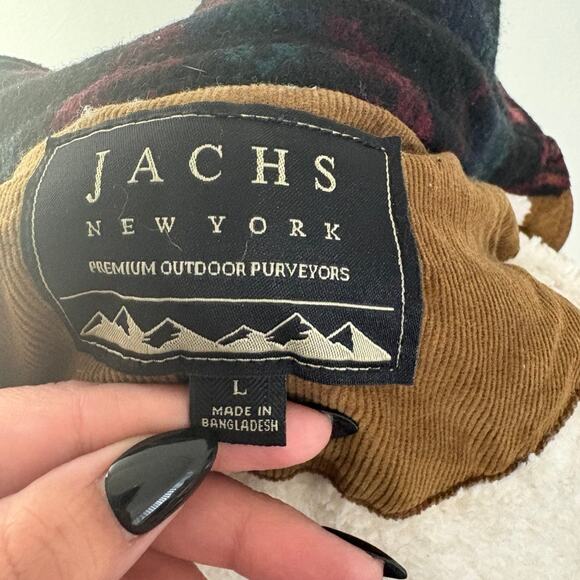 Jachs New York Men's Sherpa Line Wool Warm Multi-Color Black Jacket Large - Picture 6 of 7